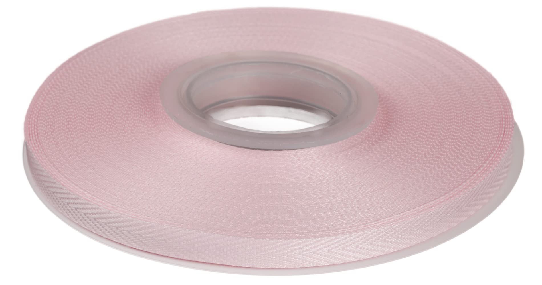 Joycrosso Herringbone Tape Twill Ribbon Soft Handle, Great for Gift Wrapping Craft Sewing, 6mm x 22 Meters - Powder Pink