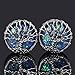 Longbeauty 1Pair Stainless Steel Opal Tree Single Flare with O-Ring Ear Tunnels Expander Plugs Stretcher Gauge 00g-1