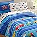 Wildkin Kids Cotton Full Comforter Set – Lightweight, Fits Full Mattress, 2 Pillow Shams Included - Trains, Planes, and Trucks