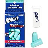 Mack's Original Soft Foam Earplugs, 30 Pair - 33dB Highest NRR, Comfortable Ear Plugs for Sleeping, Snoring, Work, Travel &amp; Loud Events | Made in USA