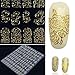 Relipop 108 One Sheet Golden 3d Flower Nail Art Stickers Decals Glitters Decorations Tips