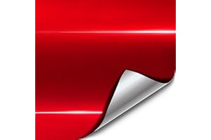 VViViD+ Gloss Liquid Metal Red Vinyl Car Wrap Film (1ft x 5ft)