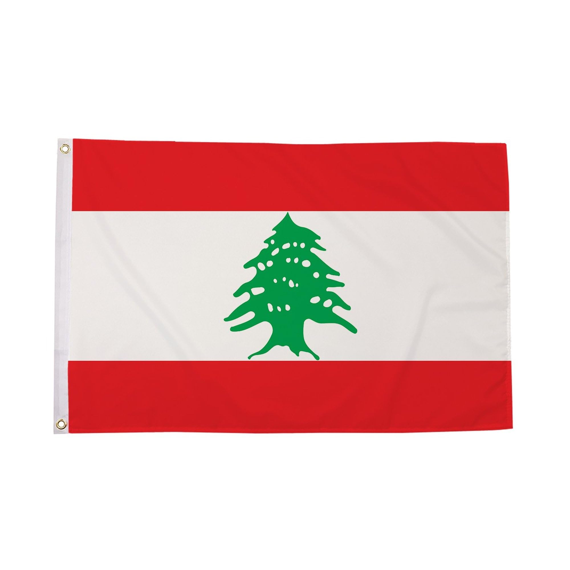 Flagtex Lebanon Flag 5ft x 3ft National Flag Red White Red Horizontal Stripes Green Cedar Tree Premium Quality Polyester Double Stitched Brass Grommets 150cm x 90cm Indoor Outdoor Banner Display — image 1