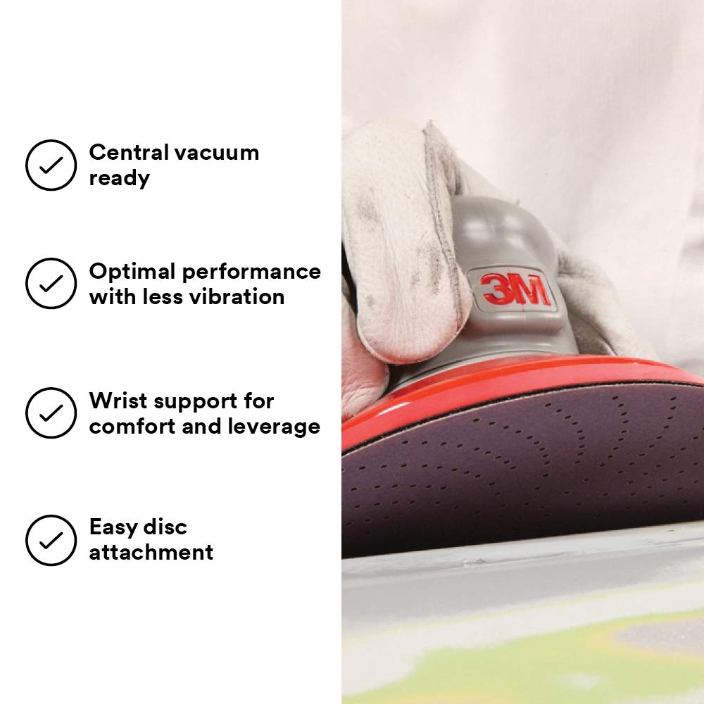 Cubitron 3M Elite Central-Vacuum-Ready Random Orbital Sander - Pneumatic Palm Sander - For Wood, Composites, Metal - 6" x 5/16" Orbit - 28502: Industrial & Scientific