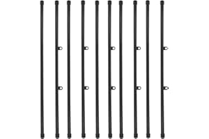 FONDOTIN Black 53cm round Scroll Frame Poster Hanger with Hooks and Caps, 10 Sets Wall Art Hanging Rods