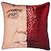 URSKYTOUS Reversible Nicolas Cage Sequin Pillow Case Decorative Mermaid Pillow Cover Color Changing Cushion Throw Pillowcase 16