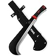 WICING Machete, 15 Inch Gardening Machete for Outdoor and Yard Work, 3Cr13 Stainless Steel and Non-Slip Handle with Nylon Sheath