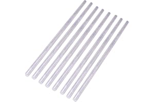 QOOMOG 8 Pieces 1/2" 6061 Aluminum Round Rod 12" Long,T6511, Extruded, 0.5" Diameter