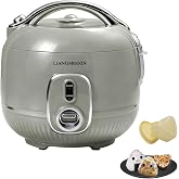 Durable Rice Cooker Small 3-Cup (Uncooked)/6-Cup (Cooked) for 1-2 People, 0.8L Non-stick Mini Rice Cooker, Steamer, Grain Cooker, Soup Maker, Oatmeal Cooker, Making rice balls, Auto Keep Warm(Sage Green)