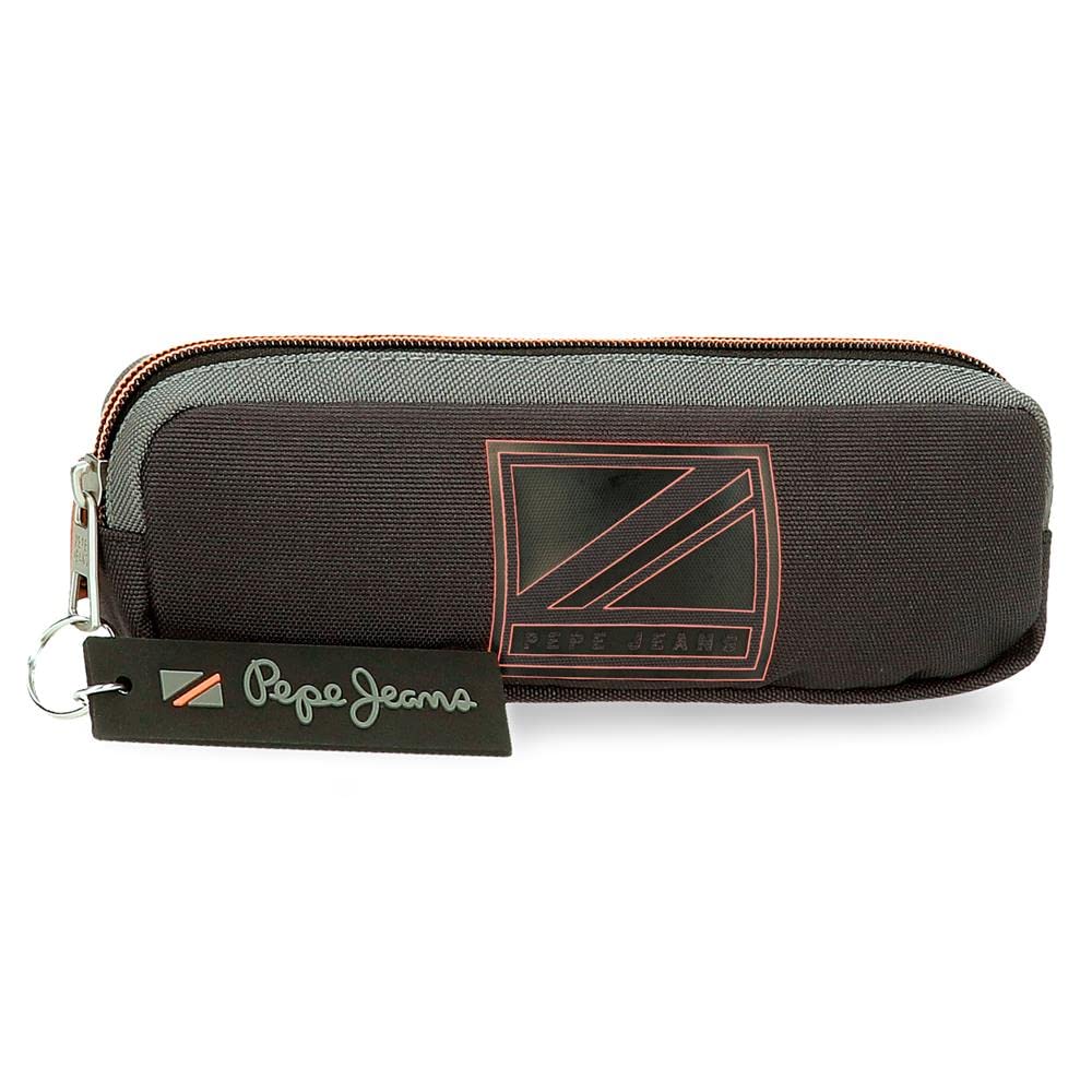 Pepe Jeans Cody Black Pencil Case 22x7x3 cms Polyester