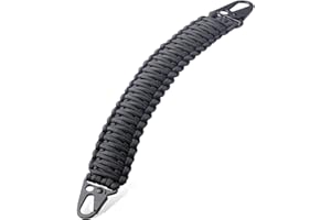 Pitozer Tactical Paracord Handle，9-core Weaving Paracord Strap for Bag Strap Replacement，Molle Attachment with Metal/Plastic Clips for Backpack Sling Bags Water Bottle Holder