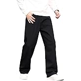DFGIGT Mens Vintage Baggy Jeans Wide Leg Loose Fit Pants Y2k Hip Hop Trousers