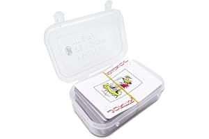 MAUJOY Braille Playing Cards,Large Print Tactile Poker Cards for Blind People, Braille Poker with Large Print & Raised Dots for Seniors & Visually Impaired