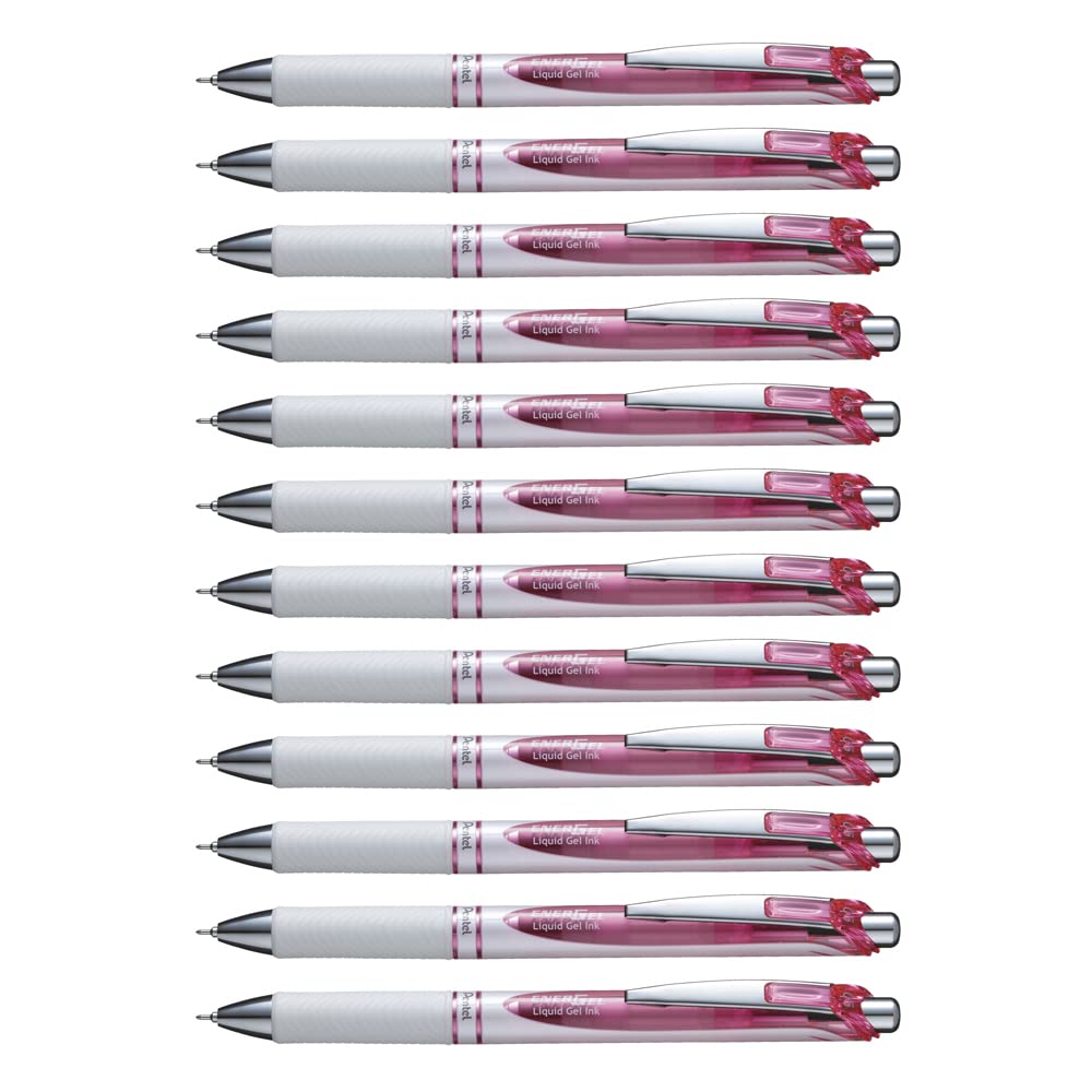 Pentel EnerGel Edition BLN75W-B Gel Rollerball Pen with Click Top 0.25 mm - White