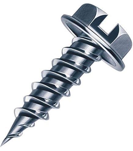 Amazon.com: Malco HW7X1/2ZX Zip-in Screws Hex Washer Slotted Head