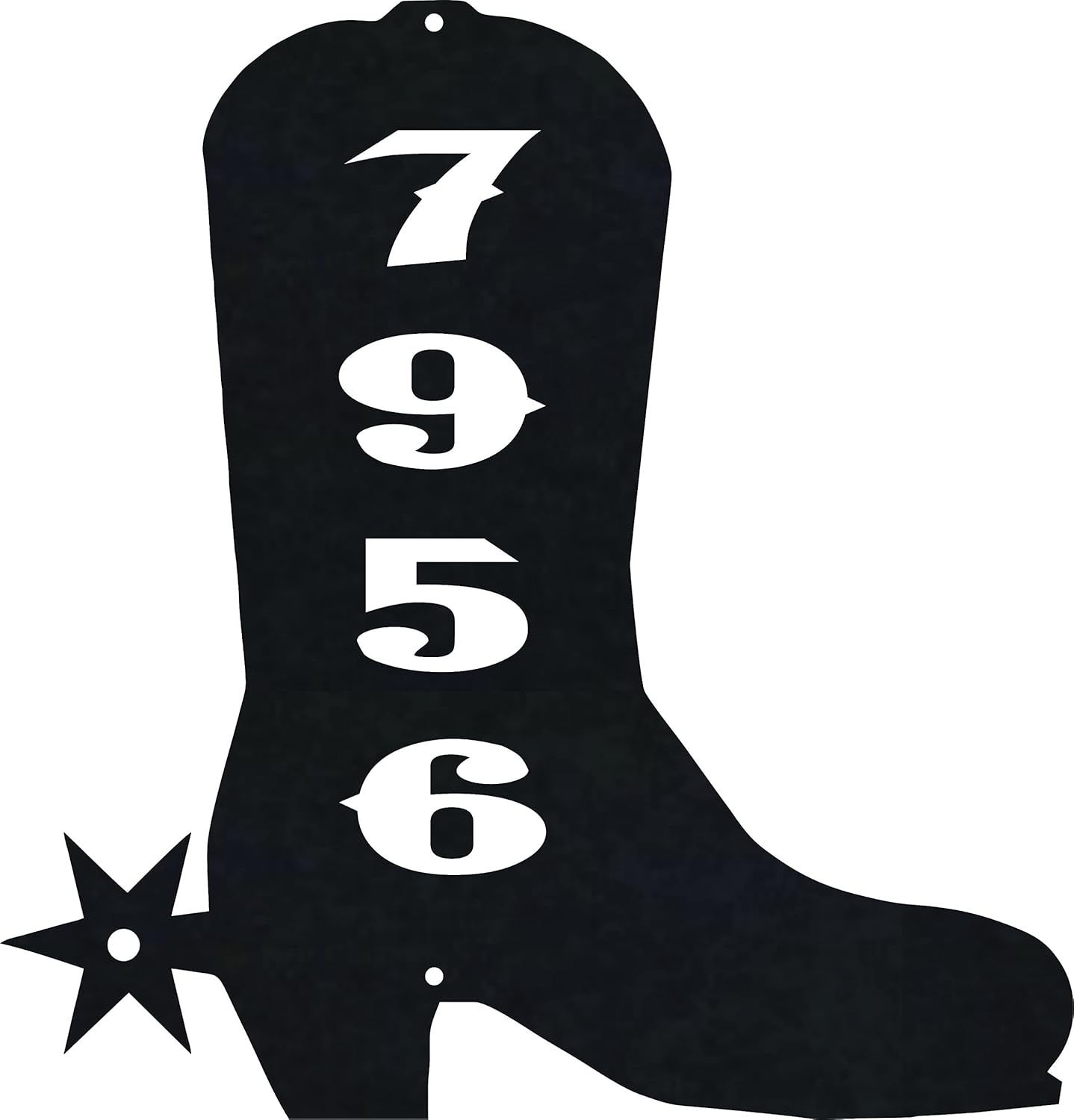 Address Signs - Cowboy Boot Vertical Metal Address Number, Address Plaque, Number Sign, Mailbox Number, Metal Sign, Western Art, House Sign, HN1157