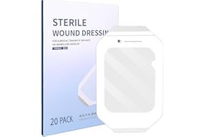 Transparent Film Dressing 4" x 5" Waterproof Wound Bandage Adhesive Patch for Post Surgical Shower IV Shield 20 Packs