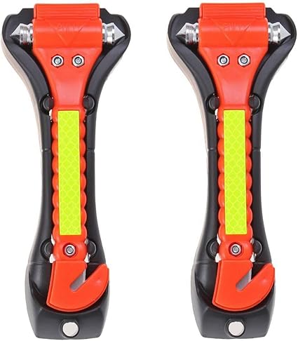 Escape Tool 2 Pack Voor Auto Auto Noodveiligheid Hamer Met Autoraam Glas Breker En Veiligheidsgordel Cutter Amazon Nl