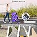 Cat Dog Stroller for Small & Medium Pets Up to 35Lbs Kitten Doggie Cage Foldable Travel Carrier Strolling Cart Durable 4 Wheels Large Pet Stroller Jogger with Cup Holders and Removable Liner (Purple)thumb 3