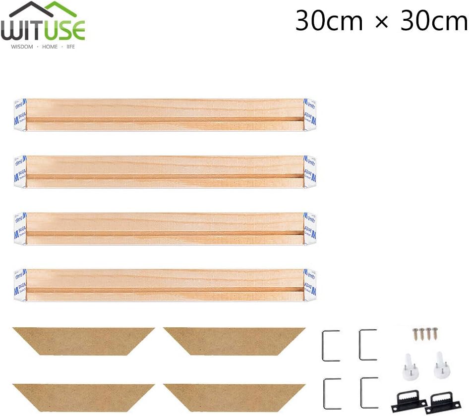 WITUSE Wood Stretcher Bars Painting Canvas Wooden Frame for Gallery Wrap Oil Painting,Art Stretcher Bars,Canvas Mounting Kit-12"x12"/30x30cm