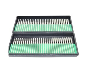 Aiskaer 60 Pcs Diamond Drill Bits, 1mm 2mm 3mm Mix Set Jewelry Drill Bits for Jewelry, Sea Glass Shells, Gem Stones Lapidary, Jewelry Making