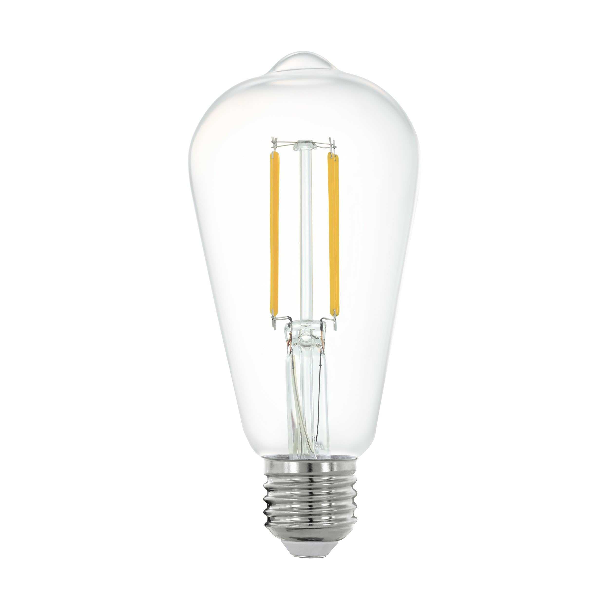 Eglo Connect.z Smart Home E27 LED Filament Light Bulb, ST64, ZigBee, app and Voice Control, dimmable, Warm White, 806 Lumen, 6 watt, Vintage Lightbulb Transparent