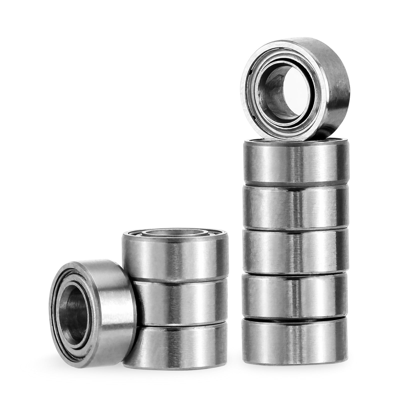 Pxyelec 3x6x2.5mm Miniature Steel Bearings MR63ZZ L-630 673ZZ Deep Groove Ball Bearing Pack of 10