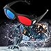 Solarson 2 Pairs 3D Glasses with Case Red Blue 3D Glasses for All 3D Movies Games TV Light Simple Designthumb 4