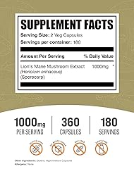 BulkSupplements.com Lion's Mane Mushroom Capsules