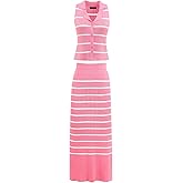 DRESSTELLS Women's 2 Piece Skirt Sets 2025 Summer Outfits Tank Tops and Long Skirts Bodycon Knit Dress Set