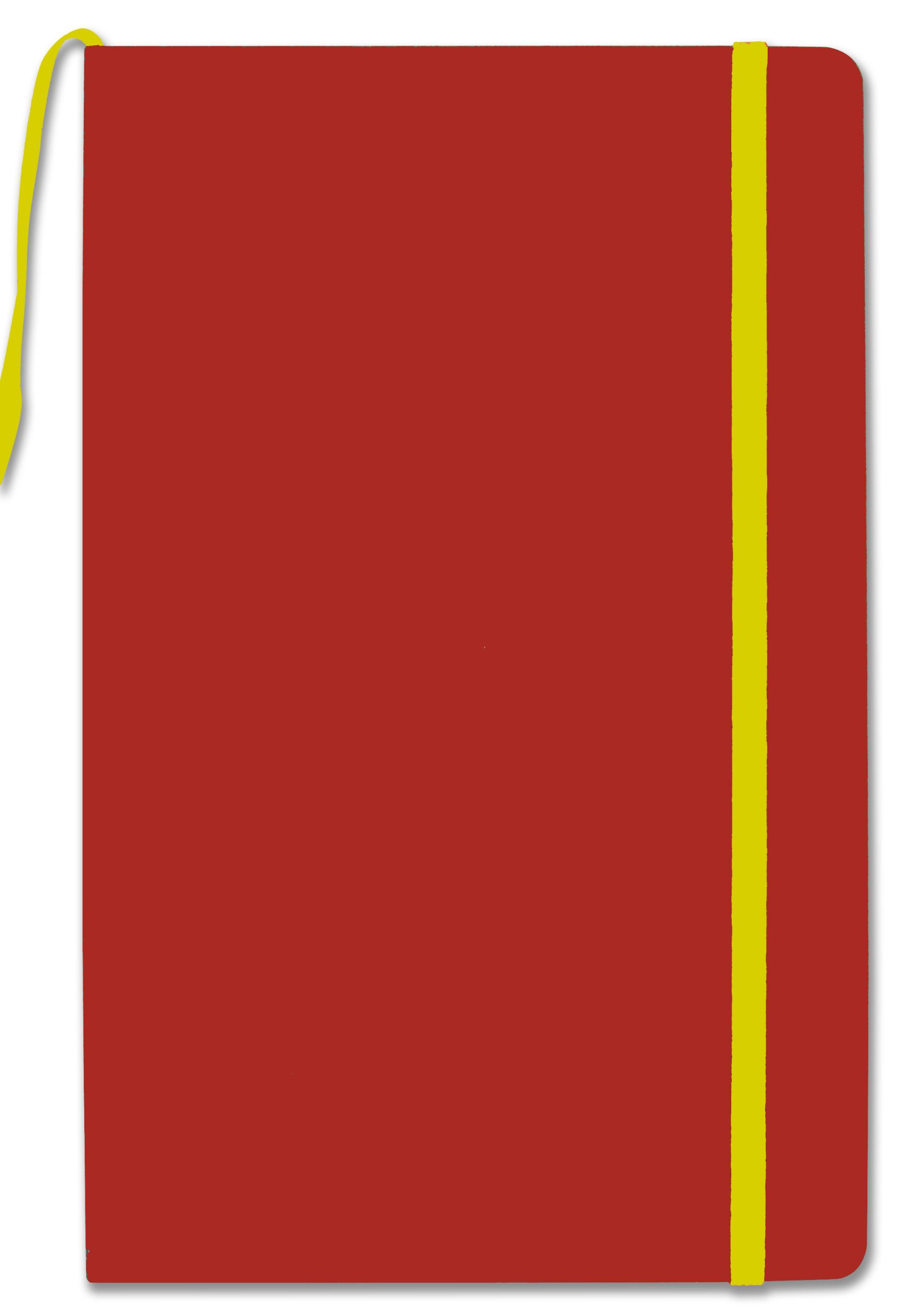 BookFactory Red Banded Journal/Banded Diary - 192 Pages, Red Cover, 5.25" x 8.27" (JOU-192-CCS-R) โ image 1