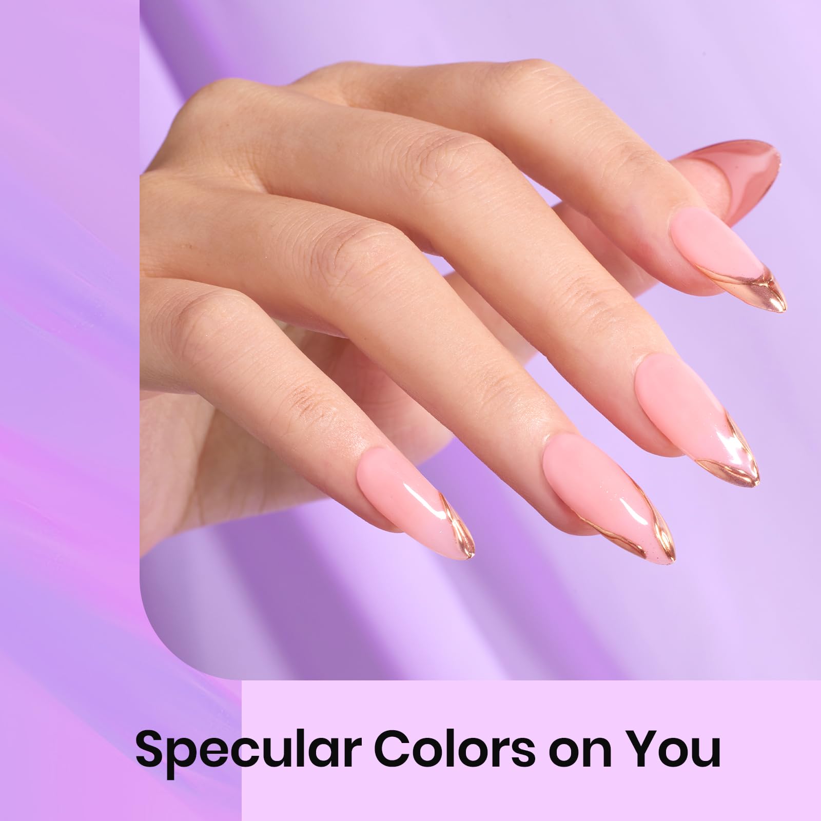 beetles Gel Polish 8 Colors Chrome Powder for Nails Pink Purple Blue Green Silver Golden Rainbow Nail Powder 2024 Mirror Effect Manicure Art Decoration Powder Holographic Pigment Gift for Women - Image 5