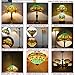 WERFACTORY Tiffany Table Lamp Green Yellow Stained Glass Dragonfly Style Bedside Lamp Reading Desk Light 12X12X18 Inches Decor Bedroom Living Room Home Office S009G Series
