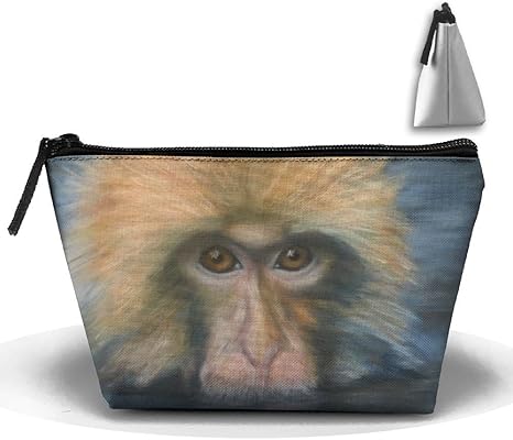 Amazon Co Jp メイクアップバッグ トラペゾイダル 収納バッグ 猿 水 ポータブル コスメバッグ レディース 携帯 旅行バッグ ホーム キッチン