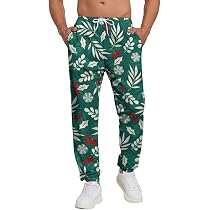 Amazon.com: NELife Men's Christmas Leaves Sweatpants Costumes ...