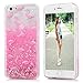 iPhone 6 Case, iPhone 6S Case, KASOS Colorful Painting Cute Pink Pattern Bling Glitter Powder Quicksand Soft TPU Frame PC Bottom Shell Slim Fit Lightweight Bumper Cover & Dust Plug & Stylus - Flamingo