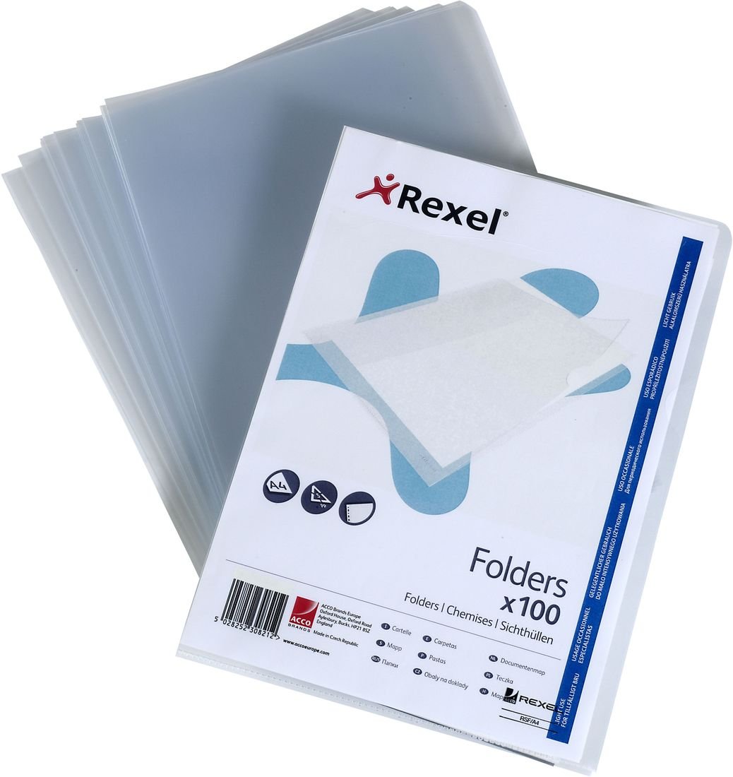 Rexel 12175, A4 Document Folder, Pack 100