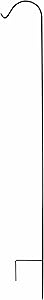 Ashman Black Shepherd Hook 92 Inch, 15MM Thick, Super Strong, Rust Resistant Steel Hook Ideal for Hanging Heavy Plant Baskets, Bird Feeders, Solar Lights, Lanterns, Flower Pots