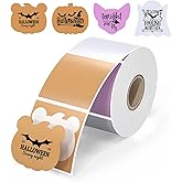 Halloween Thermal Labels Stickers, Self-Adhesive Round Direct Sticker Label, 400PCS/Roll, Thermal Labels for Packaging, Name Tag, DIY Custom, Logo Design, Gifts Crafts Home Decor