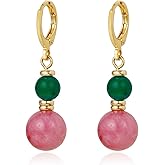 Dckazz Women Earrings Witch Stud Princess Pink and Green Earrings Halloween Costume Jewelry Theaters Fans Gift