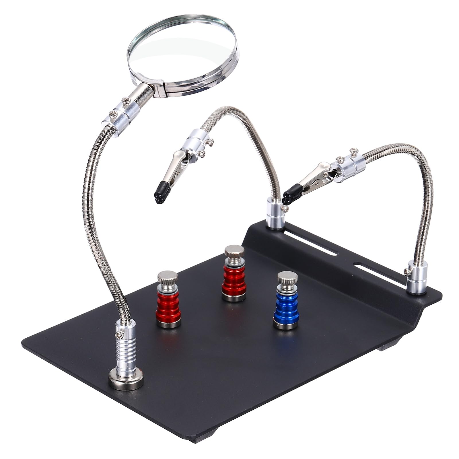 PATIKIL PCB Circuit Board Holder,5.7"x8.2"x6" Multifunctional PCB Fixing Holder Repair Fixture Board Fixing Clamping Tool for Mobile Phone Repair,1 Set Black