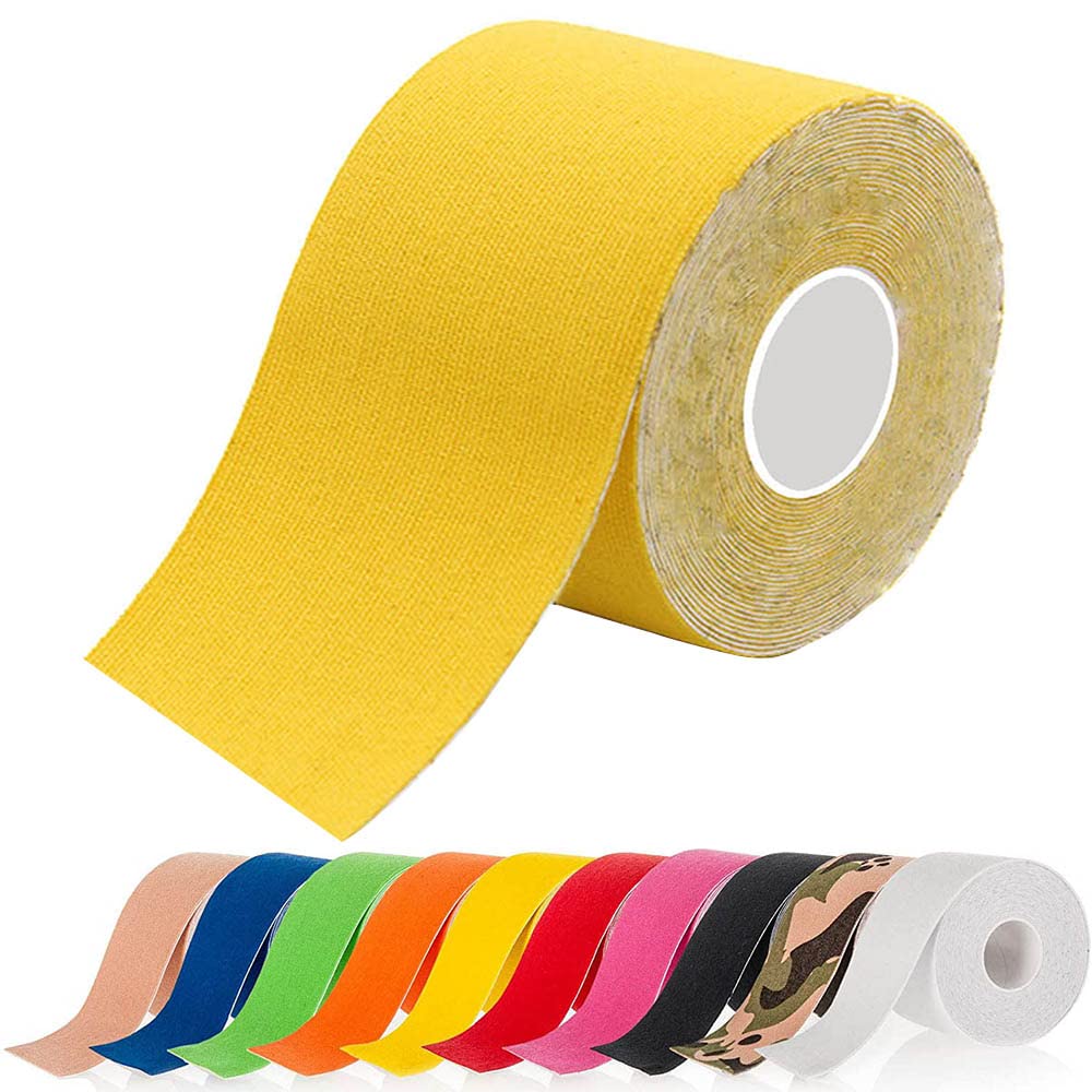 ATETEO Kinesiology Tape | Sports Tape 5m x (2.5/3.8/5/7.5) cm Roll of Elastic Muscle Support Tape for Exercise &Injury Recovery