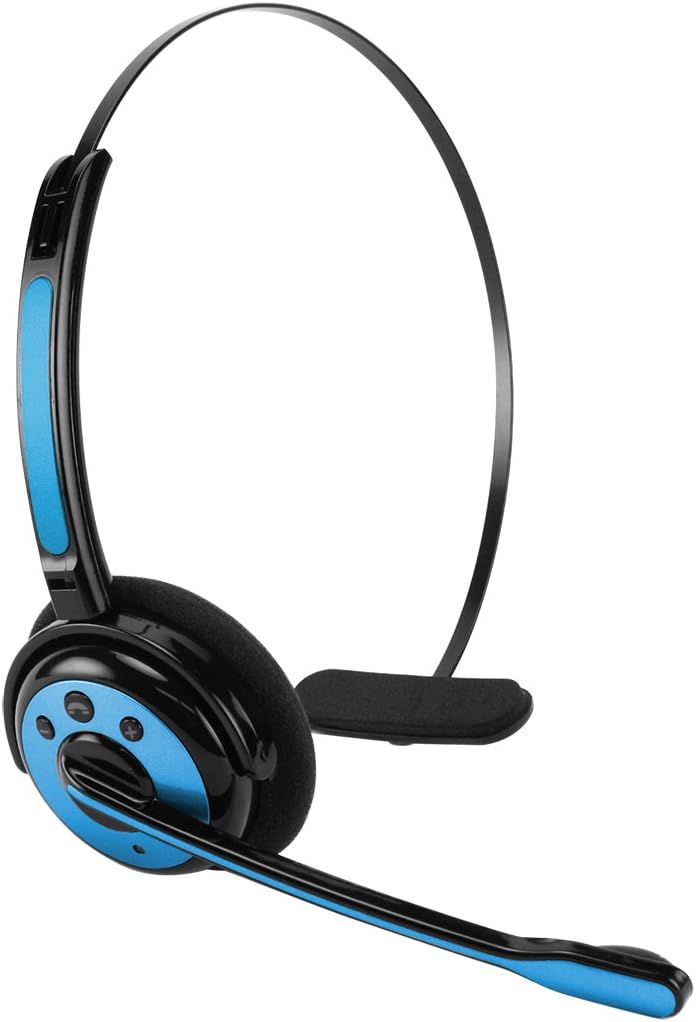 Cellet Pro Trucker Wireless Cell Phone Headset with Microphone, Office Wireless Headset, On Ear Car Wireless Headphones for Cell Phone, Skype, Truck Driver, Call Center. Not for Computers - Blue