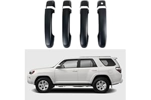 BENXUTO Door Handle Cover Trim Compatible with Toyota 4Runner 4WD N280 Prado J150 2010-2023 2021 2020 2019 2018 2017 Exterior Door Handles Matte black Car Styling Accessories No Smart Key Holes 8PCS ABS