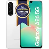 Samsung Galaxy A26 5G Ai GSM Unlocked SM-A266M/DS, White, 128GB + 6GB | For Tmobile Mint Tello &amp; Global, Version Latina, NFC, 6.6" 120Hz, 50MP Triple