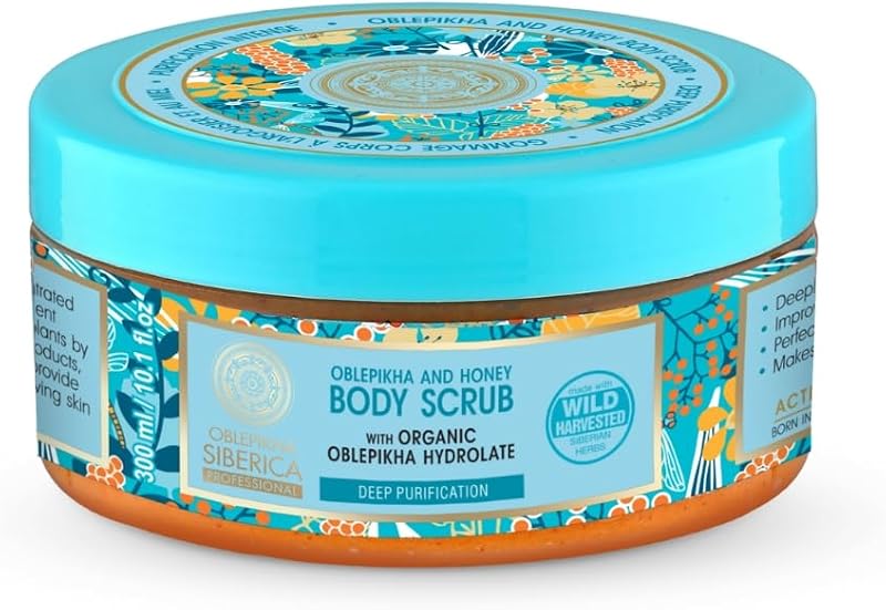 Natura Siberica Oblepikha Sugar Body Scrub 300ml Smooth Radiant Skin Exfoliating