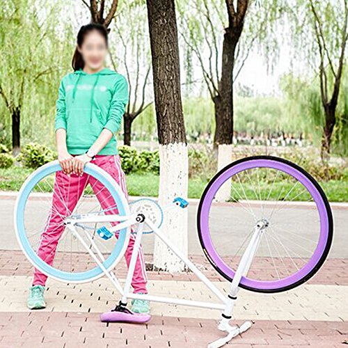 ZZ Lighting Creative Bicycle Tyre 700X23C Colored Tires for Single Speed Fixie Road Track Bike Fixed Gear Bike (Green)