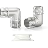 TAISHER 2PCS 304 Stainless Steel 90 Degree elbow,3/4" NPT Male &times; 3/4" NPT Male Thread Pipe Fitting