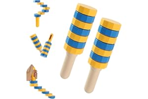 Handheld Wooden Balancers, Wooden Balance Challenge Set, Multicolor Handheld Woodens Balancers for Focus, Hand Eye Coordinati