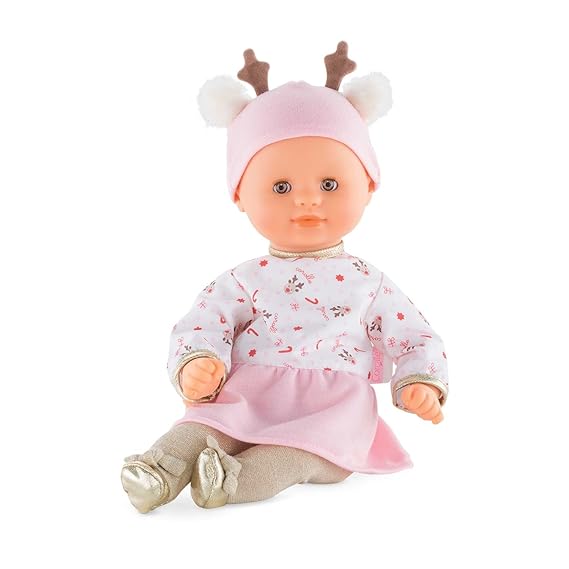 Corolle FPJ94 Bébé Calin Babypuppe, rosa, weiß, 30 cm